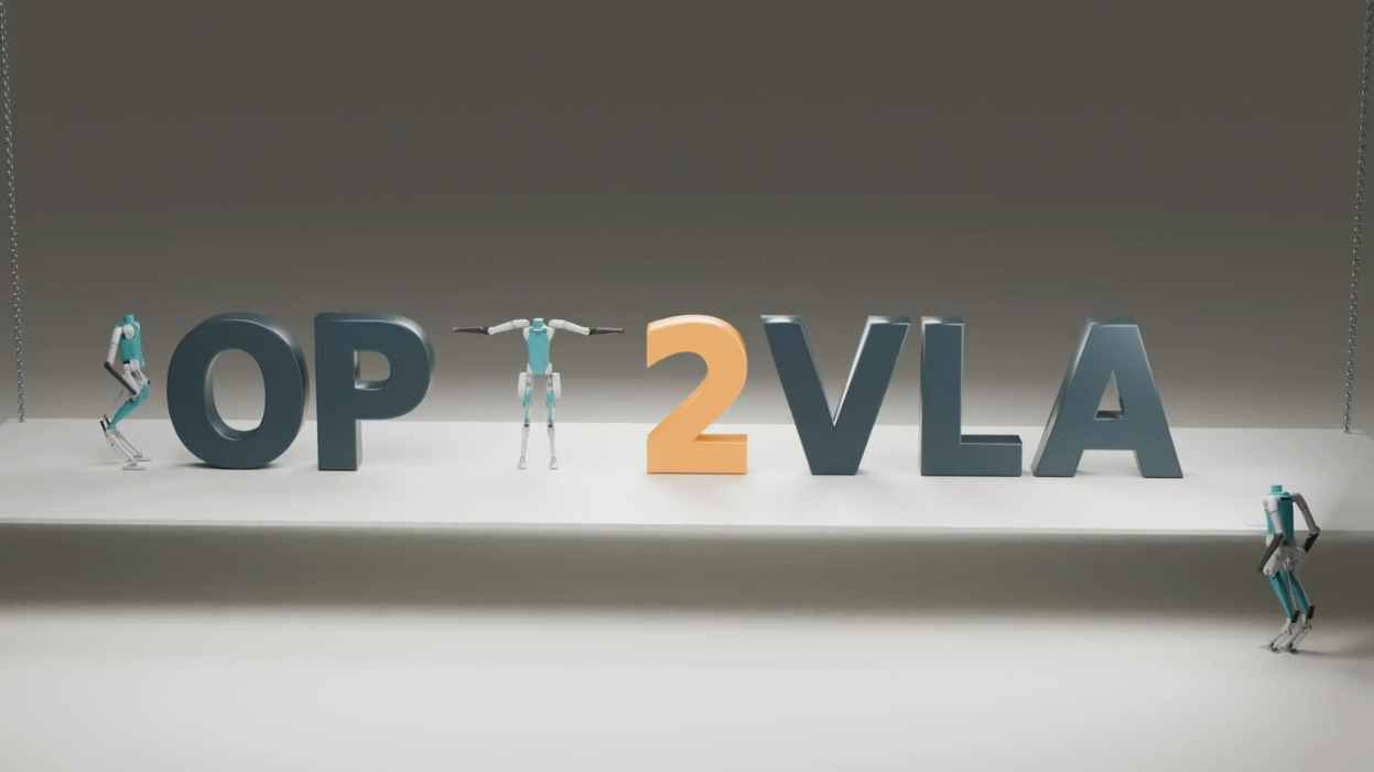 Opt2VLA: Digit picking up a box with commanded and measured contact-force visualization